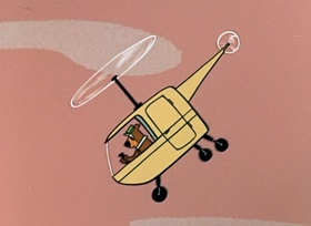 Screenshots from the 1958 Hanna-Barbera cartoon The Buzzin’ Bear