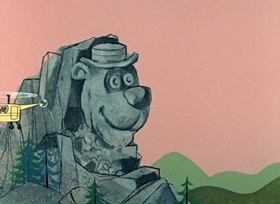 Screenshots from the 1958 Hanna-Barbera cartoon The Buzzin’ Bear