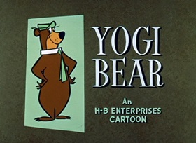 Screenshots from the 1958 Hanna-Barbera cartoon The Buzzin’ Bear