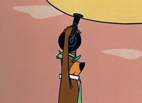 Screenshots from the 1958 Hanna-Barbera cartoon The Buzzin’ Bear