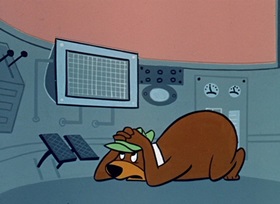Screenshots from the 1958 Hanna-Barbera cartoon The Buzzin’ Bear