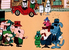 Screenshots from the 1958 UPA cartoon Sailing and Village Band