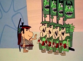 Screenshots from the 1958 UPA cartoon Spring and Saganaki