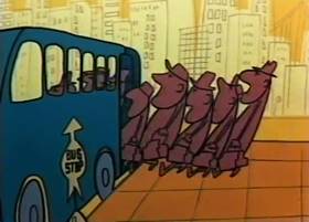 Screenshots from the 1959 Terrytoons cartoon The Tale of a Dog