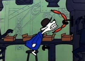Screenshots from the 1959 Terrytoons cartoon The Tale of a Dog