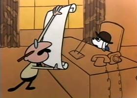 Screenshots from the 1959 Terrytoons cartoon The Tale of a Dog