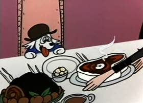 Screenshots from the 1959 Terrytoons cartoon The Tale of a Dog
