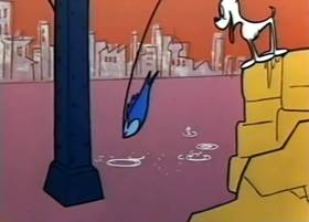 Screenshots from the 1959 Terrytoons cartoon The Tale of a Dog
