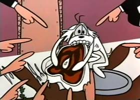 Screenshots from the 1959 Terrytoons cartoon The Tale of a Dog