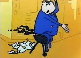 Screenshots from the 1959 Terrytoons cartoon The Tale of a Dog