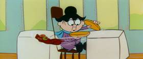 Screenshots from the 1959 Terrytoons cartoon Foofle