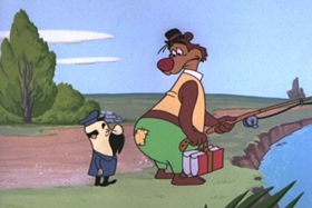 Screenshots from the 1959 Walter Lantz cartoon Truant Student