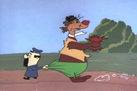 Screenshots from the 1959 Walter Lantz cartoon Truant Student
