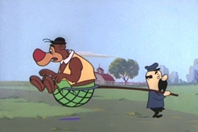 Screenshots from the 1959 Walter Lantz cartoon Truant Student