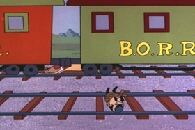 Screenshots from the 1959 Walter Lantz cartoon Truant Student