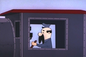 Screenshots from the 1959 Walter Lantz cartoon Truant Student