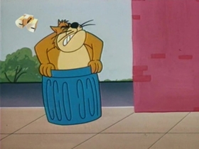 Screenshots from the 1959 Walter Lantz cartoon Tomcat Combat