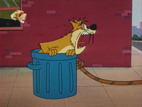 Screenshots from the 1959 Walter Lantz cartoon Tomcat Combat