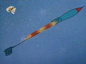 Screenshots from the 1959 Walter Lantz cartoon Tomcat Combat