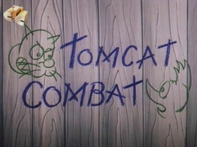 Screenshots from the 1959 Walter Lantz cartoon Tomcat Combat