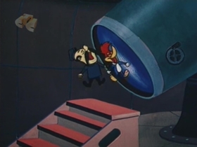 Screenshots from the 1959 Walter Lantz cartoon Tomcat Combat