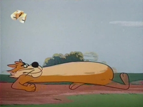 Screenshots from the 1959 Walter Lantz cartoon Tomcat Combat