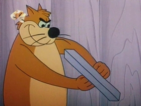 Screenshots from the 1959 Walter Lantz cartoon Tomcat Combat