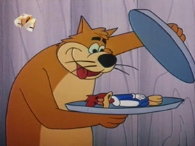 Screenshots from the 1959 Walter Lantz cartoon Tomcat Combat