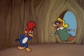 Screenshots from the 1959 Walter Lantz cartoon Log Jammed