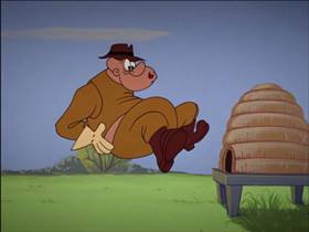 Screenshots from the 1959 Walter Lantz cartoon Bee Bopped