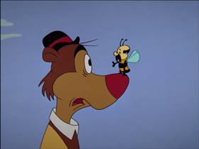 Screenshots from the 1959 Walter Lantz cartoon Bee Bopped