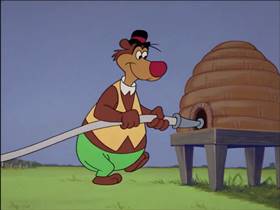 Screenshots from the 1959 Walter Lantz cartoon Bee Bopped