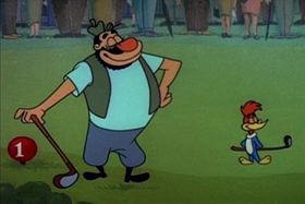 Screenshots from the 1959 Walter Lantz cartoon The Tee Bird