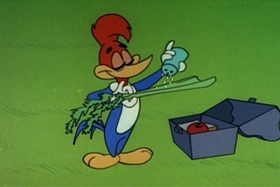 Screenshots from the 1959 Walter Lantz cartoon The Tee Bird