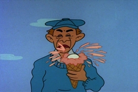 Screenshots from the 1959 Walter Lantz cartoon The Tee Bird