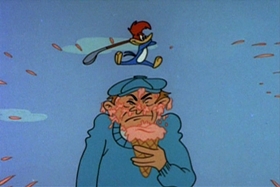 Screenshots from the 1959 Walter Lantz cartoon The Tee Bird