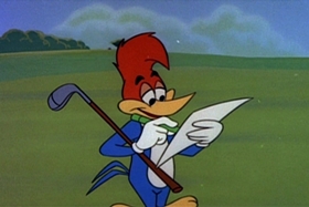 Screenshots from the 1959 Walter Lantz cartoon The Tee Bird