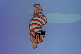 Screenshots from the 1959 Walter Lantz cartoon The Tee Bird