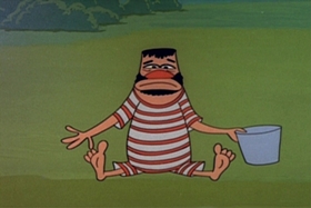 Screenshots from the 1959 Walter Lantz cartoon The Tee Bird