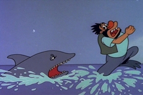 Screenshots from the 1959 Walter Lantz cartoon The Tee Bird