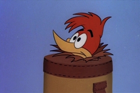 Screenshots from the 1959 Walter Lantz cartoon The Tee Bird