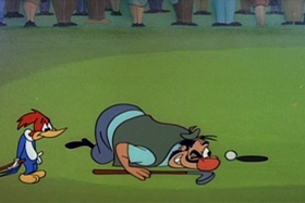 Screenshots from the 1959 Walter Lantz cartoon The Tee Bird