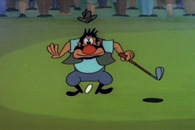 Screenshots from the 1959 Walter Lantz cartoon The Tee Bird