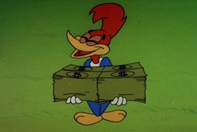 Screenshots from the 1959 Walter Lantz cartoon The Tee Bird