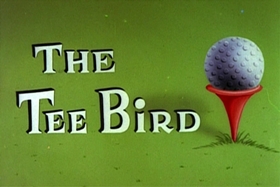 Screenshots from the 1959 Walter Lantz cartoon The Tee Bird
