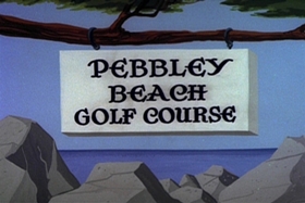 Screenshots from the 1959 Walter Lantz cartoon The Tee Bird