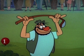 Screenshots from the 1959 Walter Lantz cartoon The Tee Bird