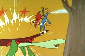 Screenshots from the 1959 Walter Lantz cartoon Romp in a Swamp