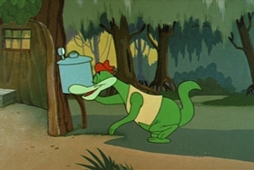 Screenshots from the 1959 Walter Lantz cartoon Romp in a Swamp