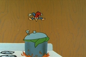 Screenshots from the 1959 Walter Lantz cartoon Romp in a Swamp